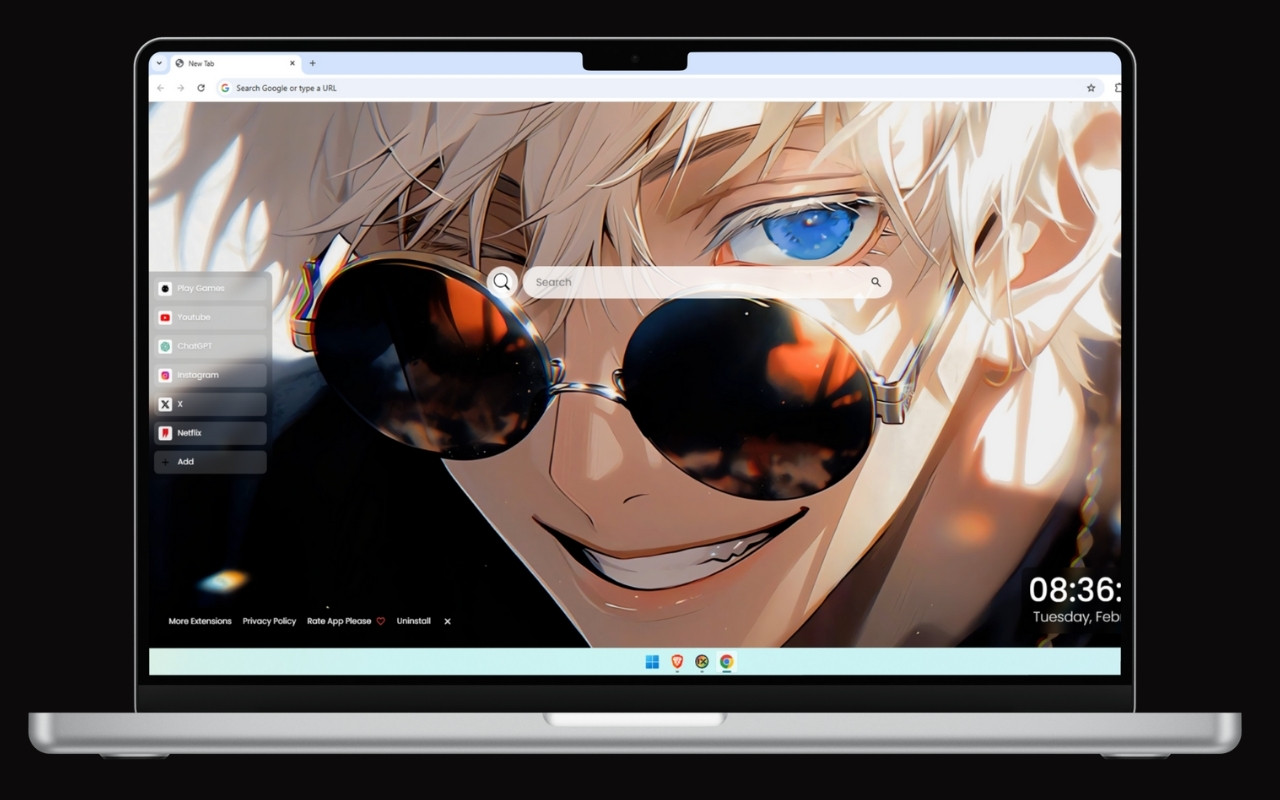 Satoru Gojo Chill Live Wallpaper chrome谷歌浏览器插件_扩展第4张截图