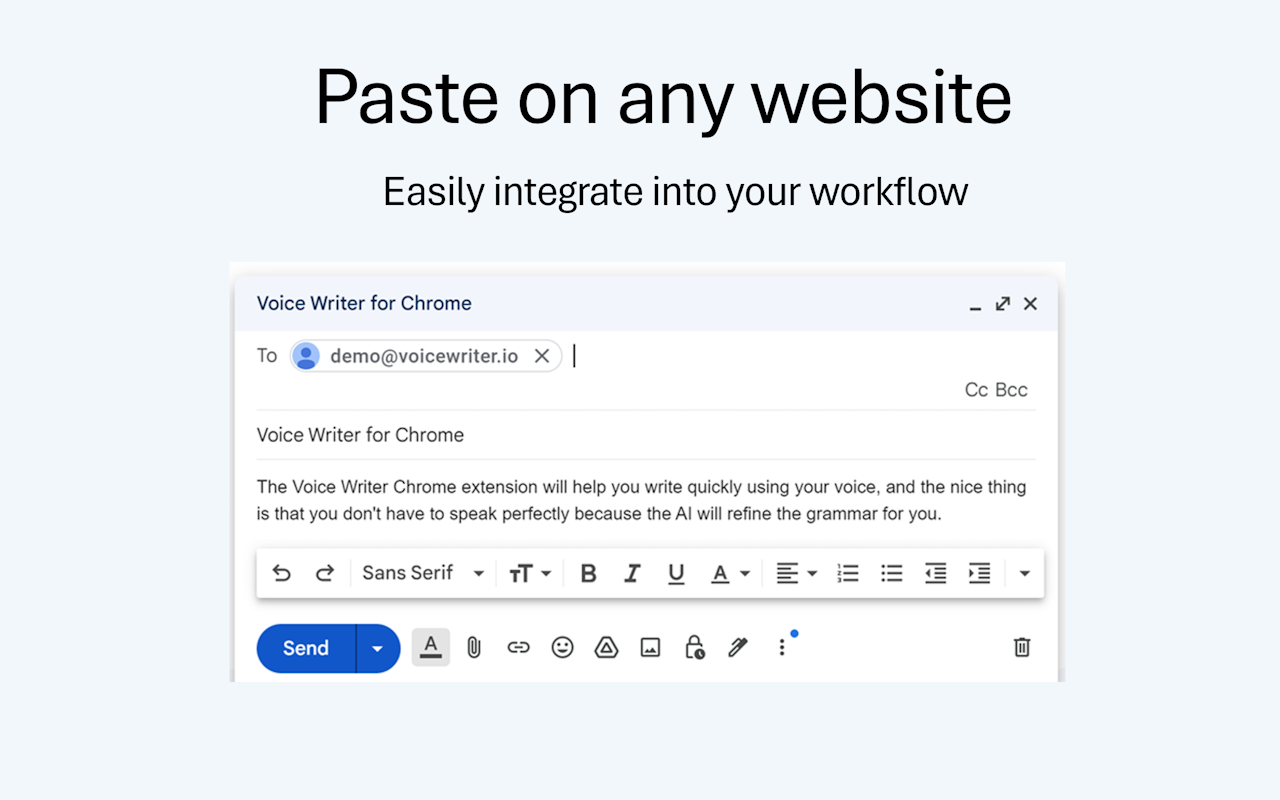 Voice Writer chrome谷歌浏览器插件_扩展第3张截图