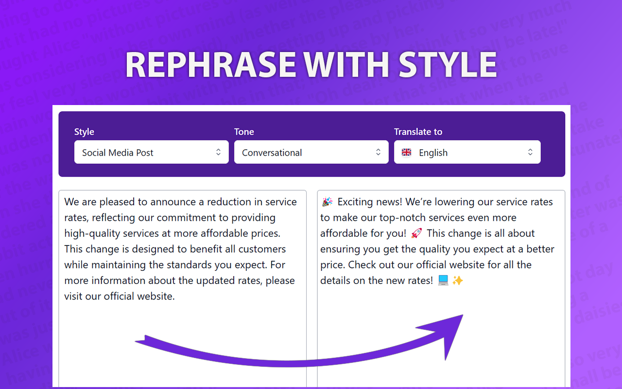 改写工具 chrome谷歌浏览器插件_扩展第2张截图