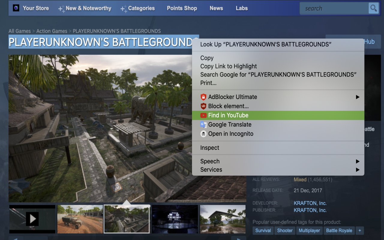 Find on YouTube (Context Menu) chrome谷歌浏览器插件_扩展第1张截图