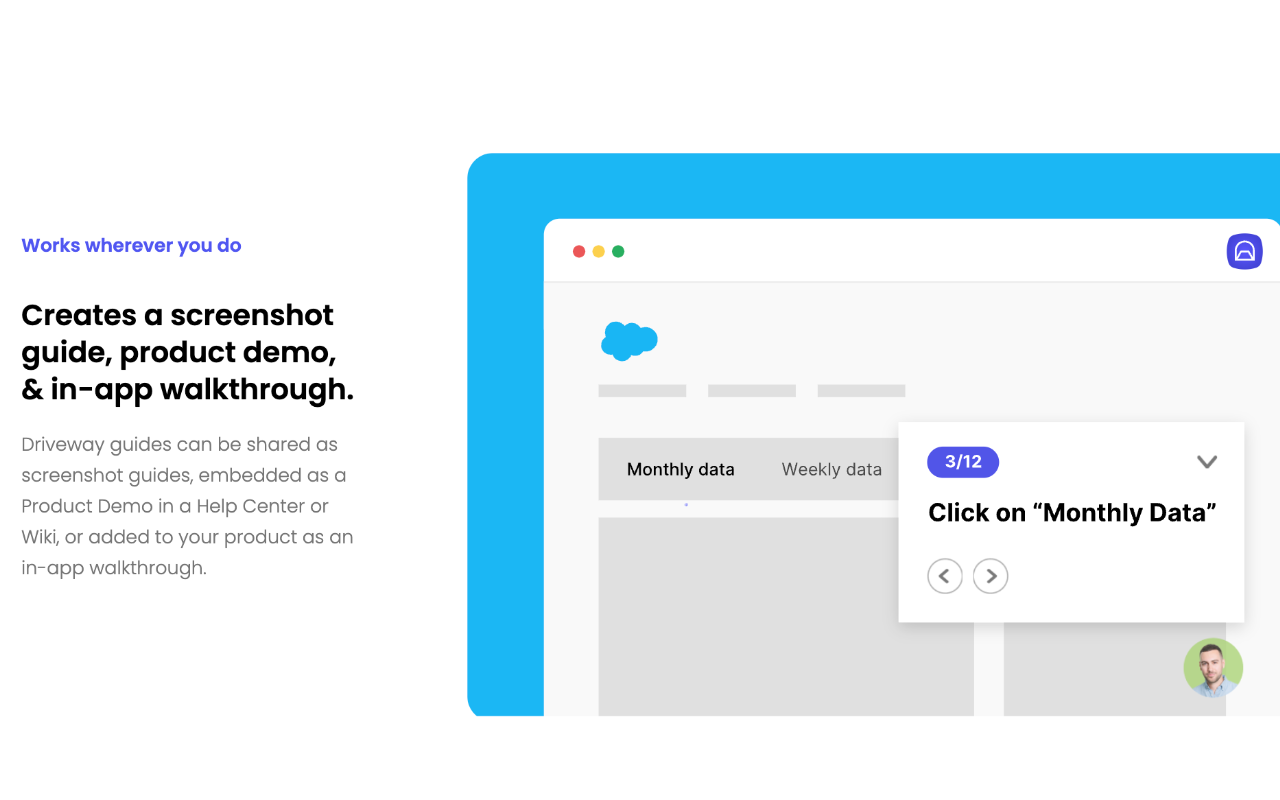 Driveway: AI Screenshot Guides, SOPs, & Demos chrome谷歌浏览器插件_扩展第1张截图