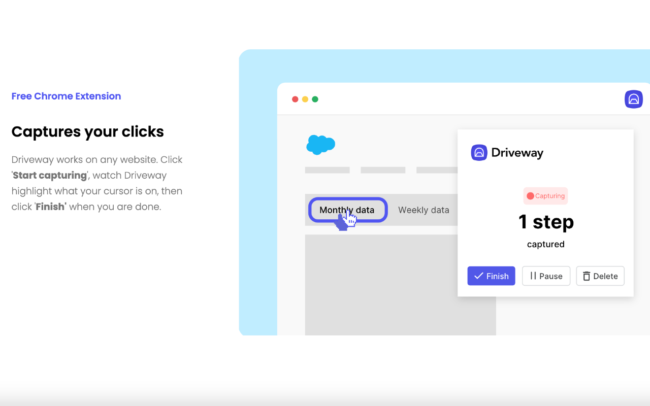Driveway: AI Screenshot Guides, SOPs, & Demos chrome谷歌浏览器插件_扩展第2张截图