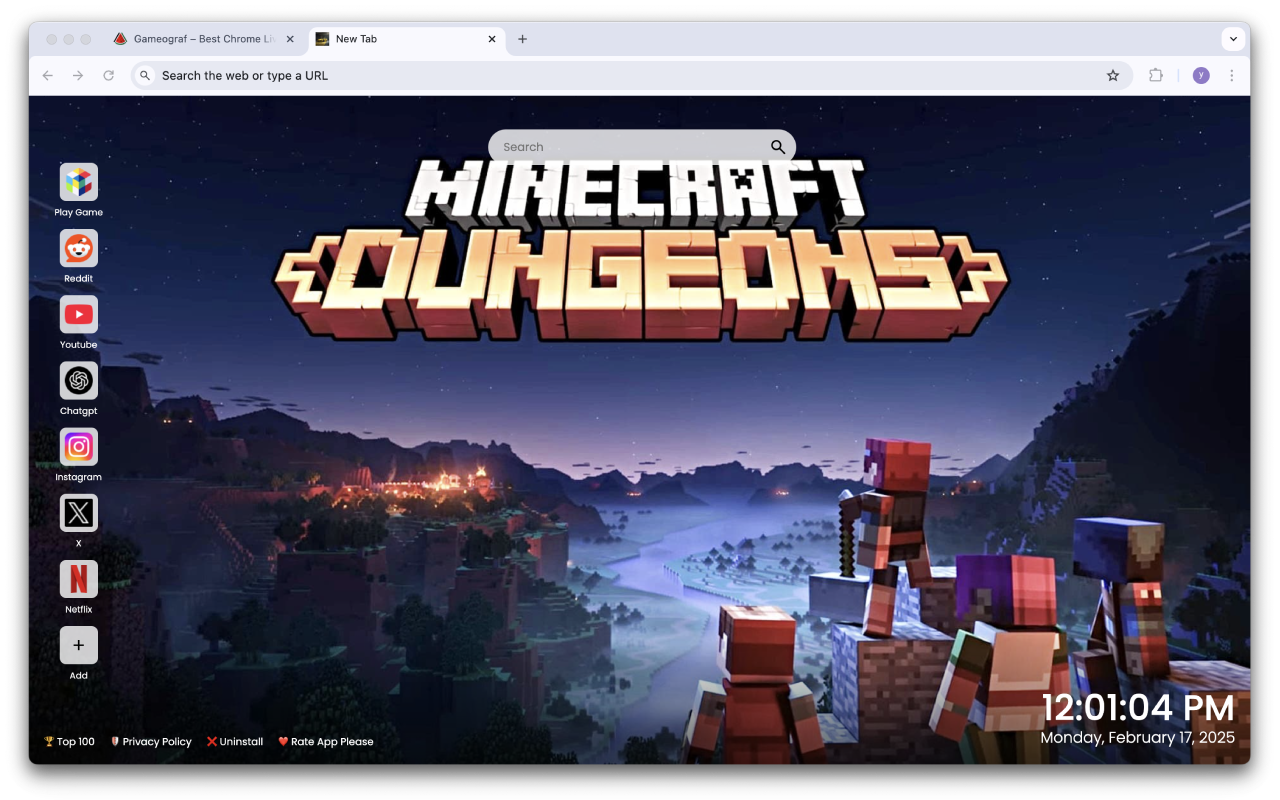Minecraft Dungeons Wallpapers chrome谷歌浏览器插件_扩展第1张截图