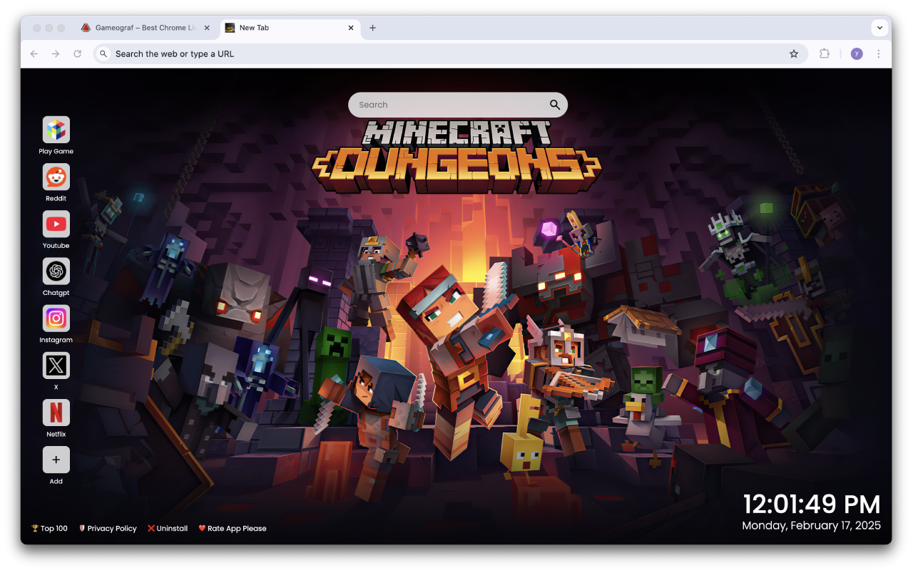 Minecraft Dungeons Wallpapers chrome谷歌浏览器插件_扩展第3张截图