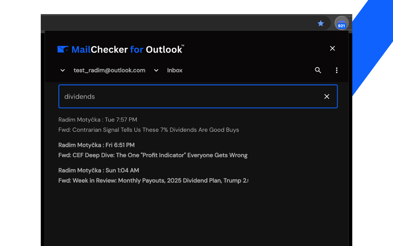 Mail Checker for Outlook™ | 将邮件保存为 PDF, TXT 或 HTML chrome谷歌浏览器插件_扩展第2张截图
