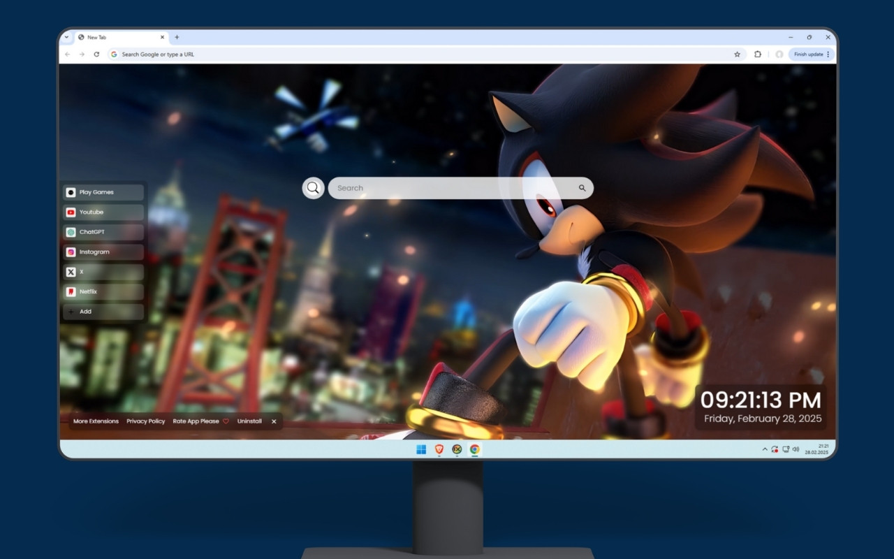 Shadow the Hedgehog Live Wallpaper chrome谷歌浏览器插件_扩展第2张截图