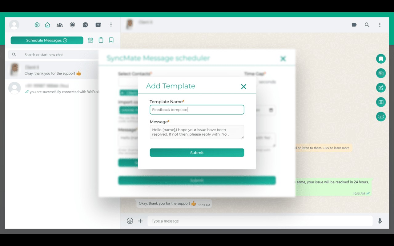 WhatsApp Schedule, Backup, Bulk Messenger by SyncMate chrome谷歌浏览器插件_扩展第4张截图