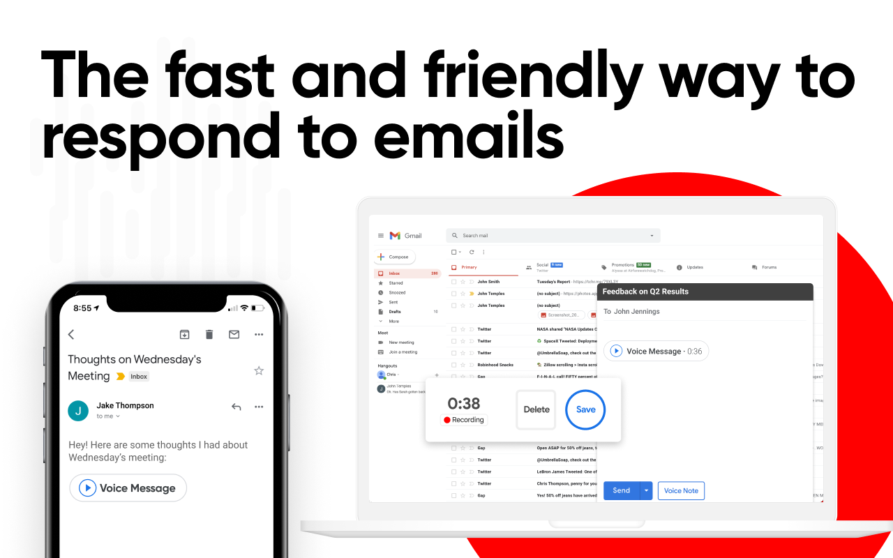 Record Voice Messages in Gmail - Beep chrome谷歌浏览器插件_扩展第1张截图