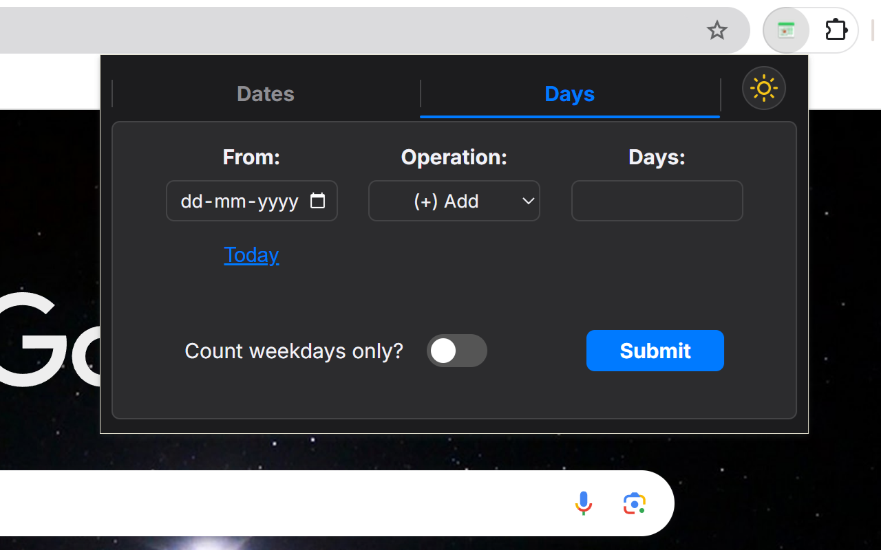 Dates & Days Calculator chrome谷歌浏览器插件_扩展第2张截图