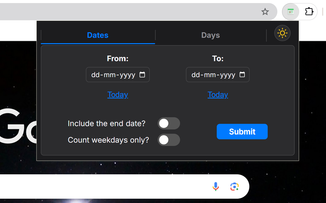 Dates & Days Calculator chrome谷歌浏览器插件_扩展第3张截图