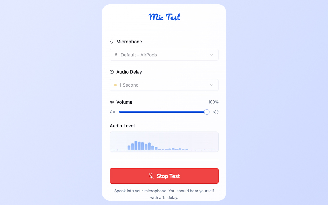 Mic Test chrome谷歌浏览器插件_扩展第1张截图