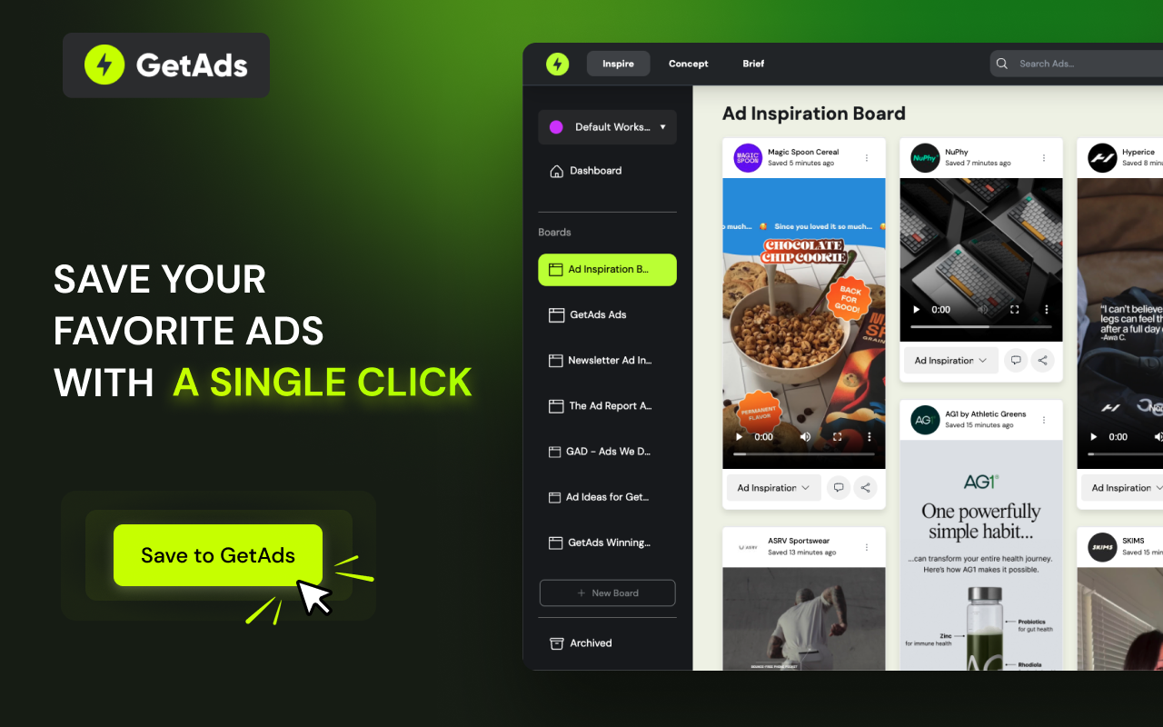 GetAds — Save Ads From Ad Libraries With One Click chrome谷歌浏览器插件_扩展第3张截图