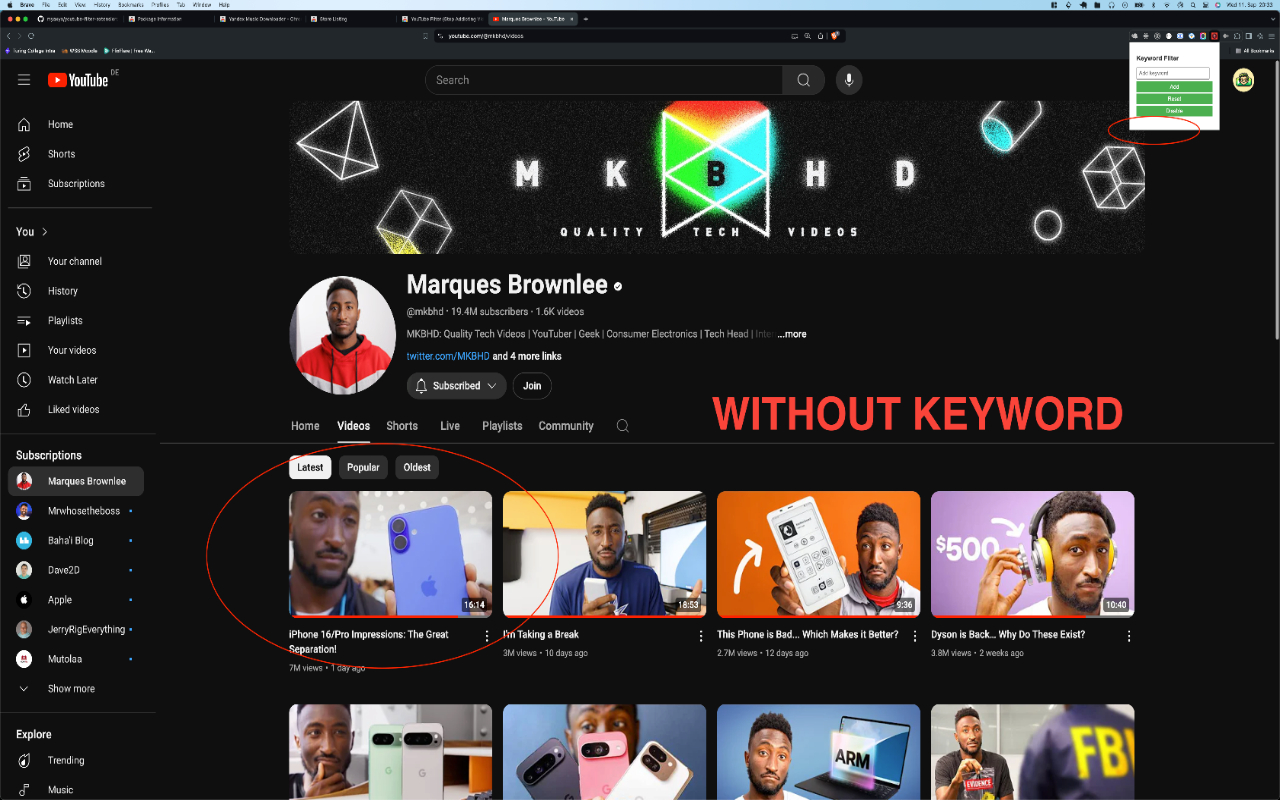 YouTube Filter (Stop Addicting Videos) chrome谷歌浏览器插件_扩展第2张截图
