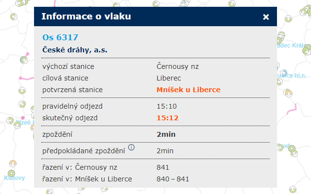 Řazení ČD pro Interaktivní mapu a GRAPP chrome谷歌浏览器插件_扩展第1张截图