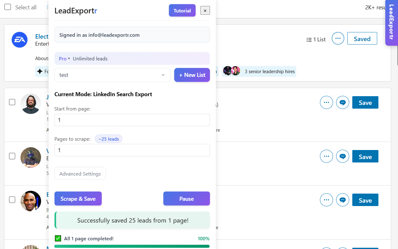 LeadExportr chrome谷歌浏览器插件_扩展第1张截图
