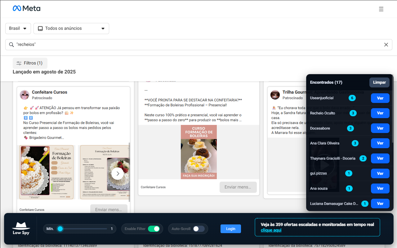 Low Spy Lite – Filtro Inteligente (Ads Library) chrome谷歌浏览器插件_扩展第2张截图