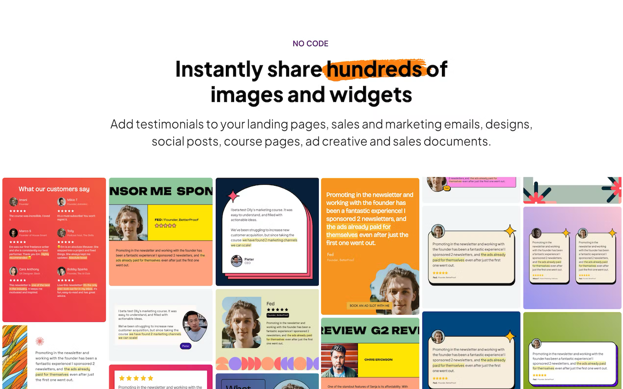 Senja - Testimonial Extension chrome谷歌浏览器插件_扩展第1张截图