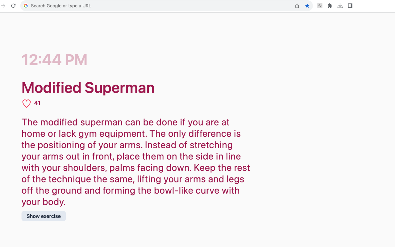 Exercise - Fitness Inspiration with Every Tab chrome谷歌浏览器插件_扩展第3张截图
