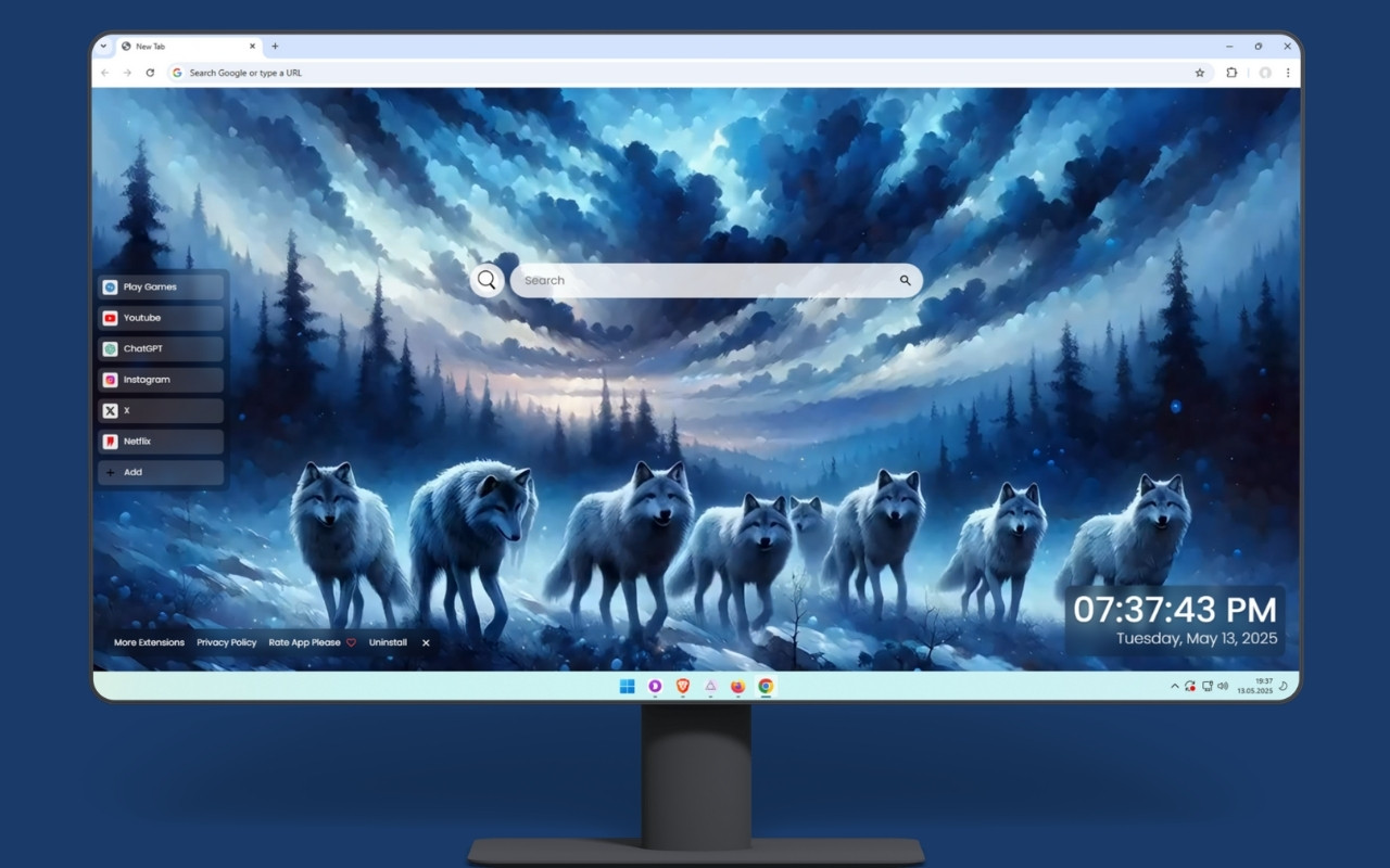 Wolf Live Wallpaper chrome谷歌浏览器插件_扩展第2张截图