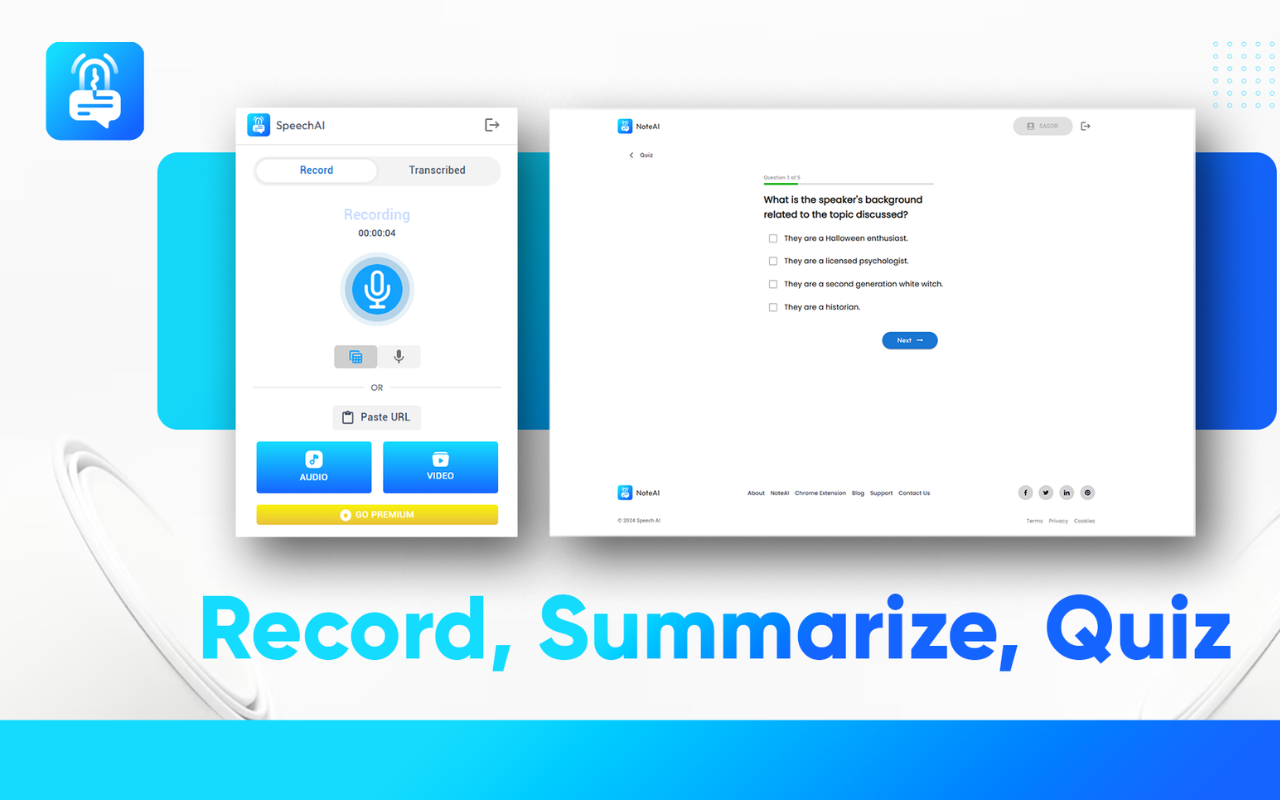Note: AI Note Taker, Transcribe Speech To Text chrome谷歌浏览器插件_扩展第2张截图