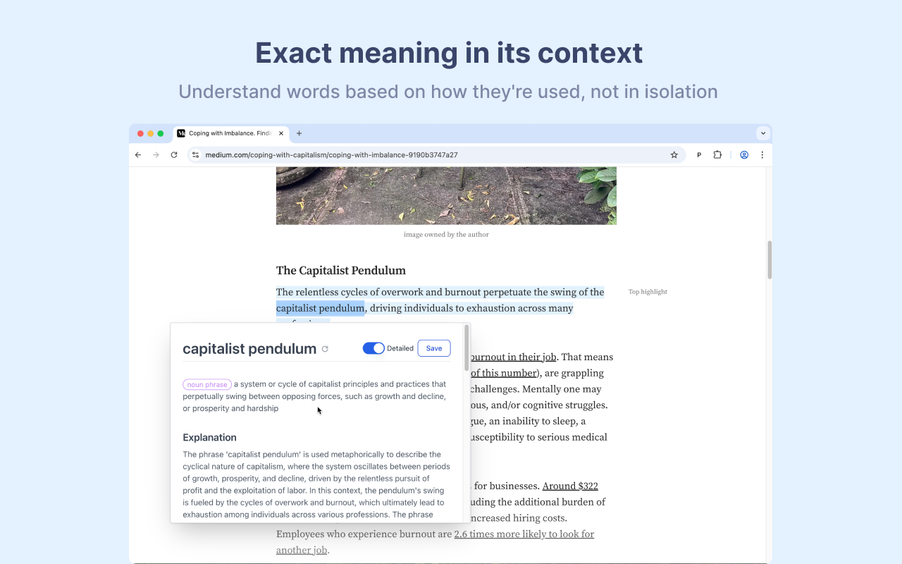Pickvocab: AI-powered Dictionary & Writing Assistant chrome谷歌浏览器插件_扩展第5张截图