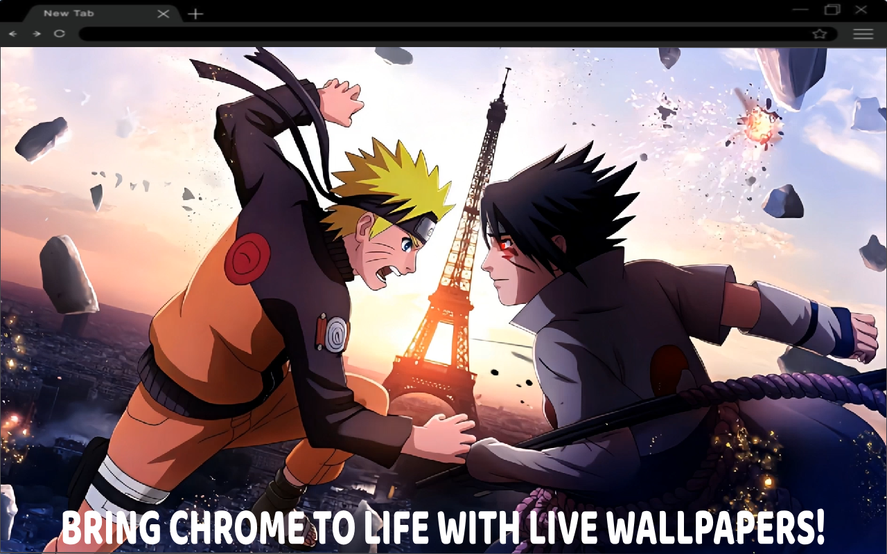 Naruto vs Sasuke Anime Live Wallpaper chrome谷歌浏览器插件_扩展第1张截图