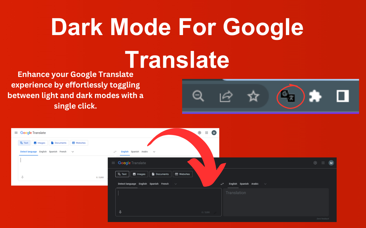 Google Translate Dark Mode Switcher chrome谷歌浏览器插件_扩展第1张截图