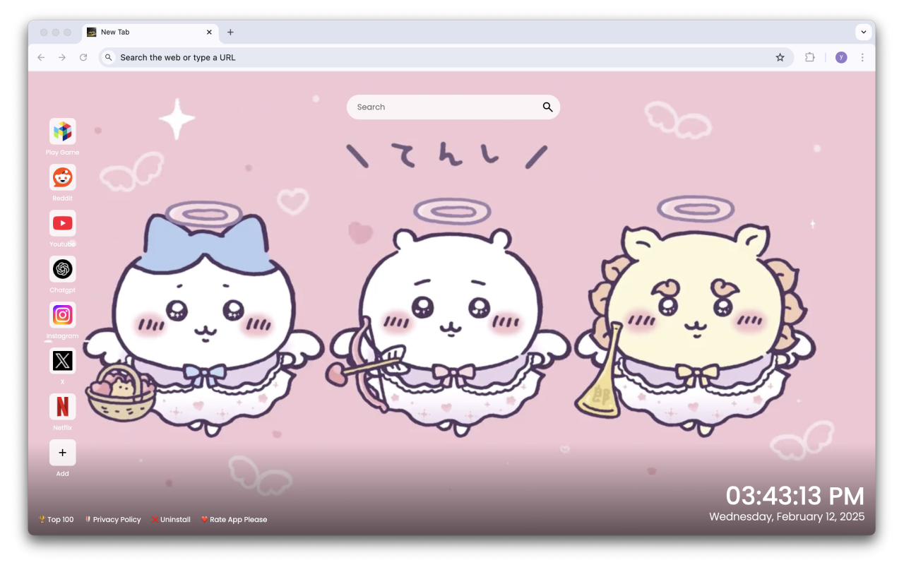 Chiikawa Wallpaper New Tap chrome谷歌浏览器插件_扩展第1张截图