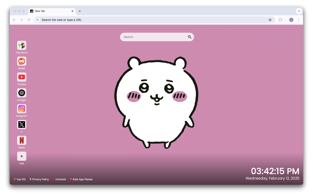 Chiikawa Wallpaper New Tap chrome谷歌浏览器插件_扩展第3张截图