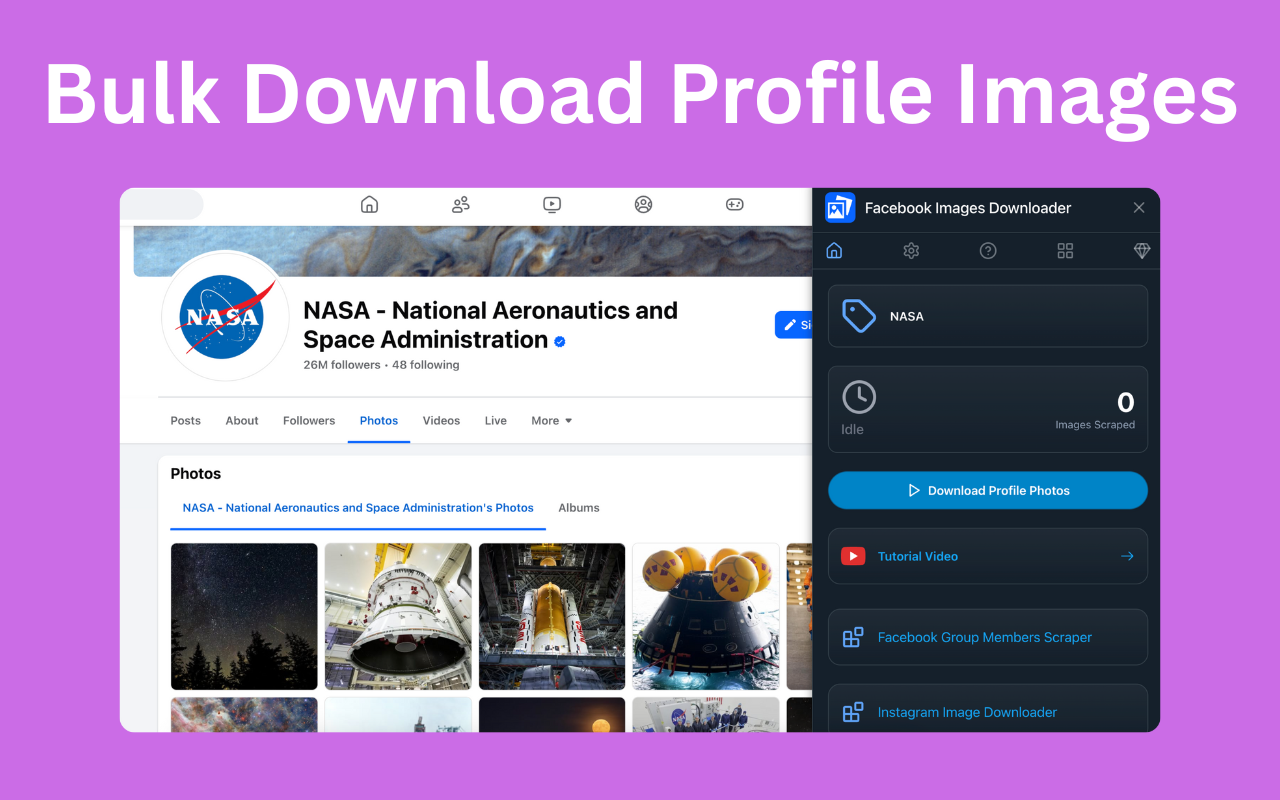 Facebook Images Downloader chrome谷歌浏览器插件_扩展第1张截图