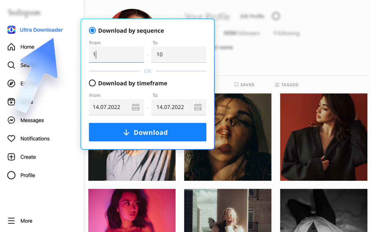 Ultra Downloader for Instagram chrome谷歌浏览器插件_扩展第4张截图