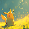 Pikachu Blowing Dandelion Fluffy Seeds Live Wallpaper 4K