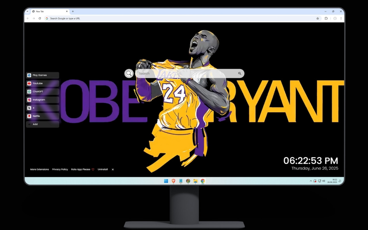 Kobe Bryant Los Angeles Lakers Live Wallpaper chrome谷歌浏览器插件_扩展第4张截图