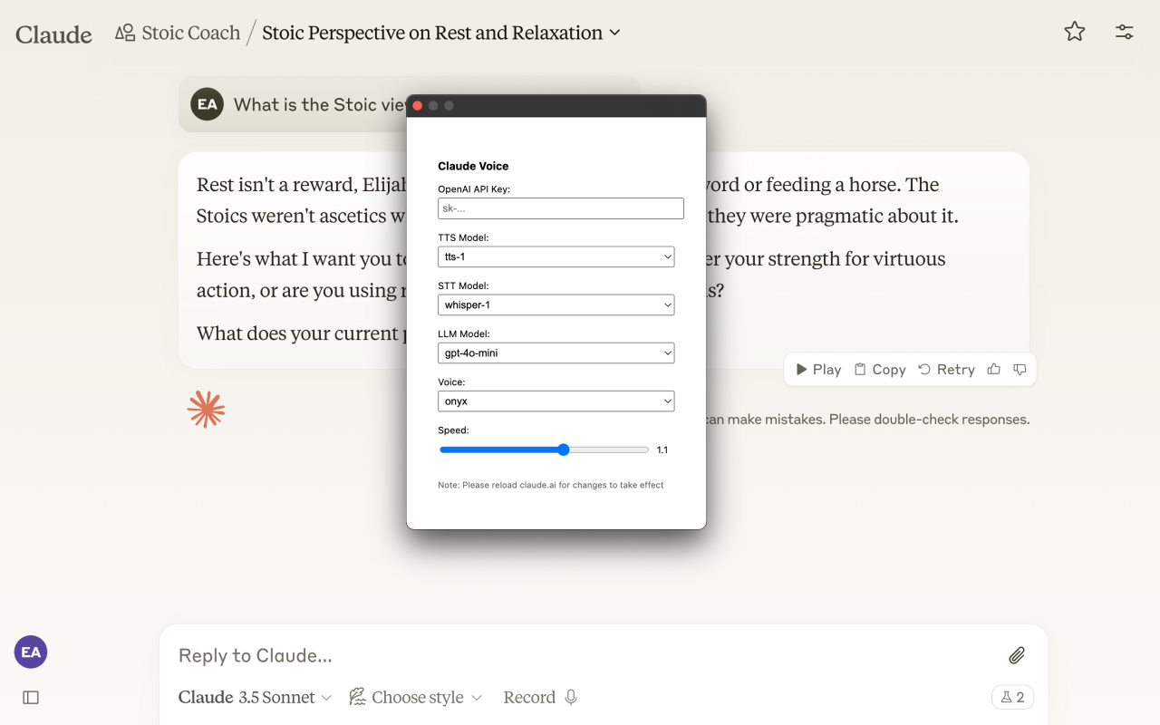 Claude Voice chrome谷歌浏览器插件_扩展第1张截图