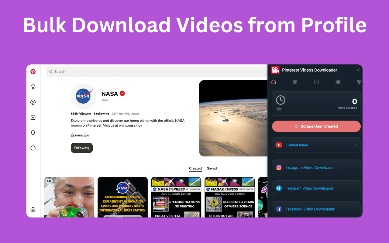 Pinterest Videos Downloader chrome谷歌浏览器插件_扩展第3张截图