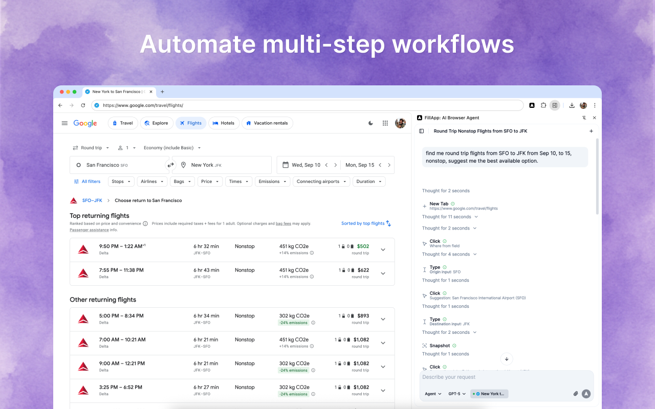 FillApp: AI Browser Agent chrome谷歌浏览器插件_扩展第4张截图