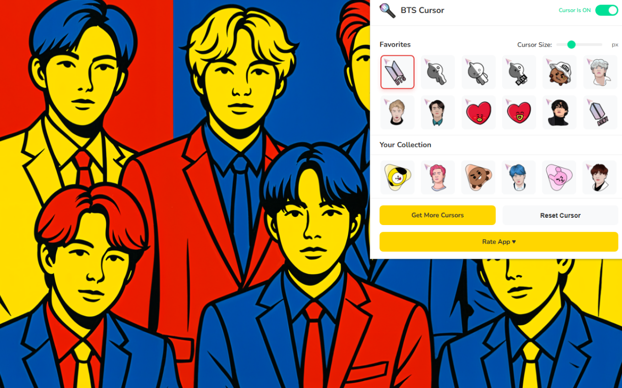 BTS Cursor ★ Custom Cursor for Chrome™ chrome谷歌浏览器插件_扩展第3张截图
