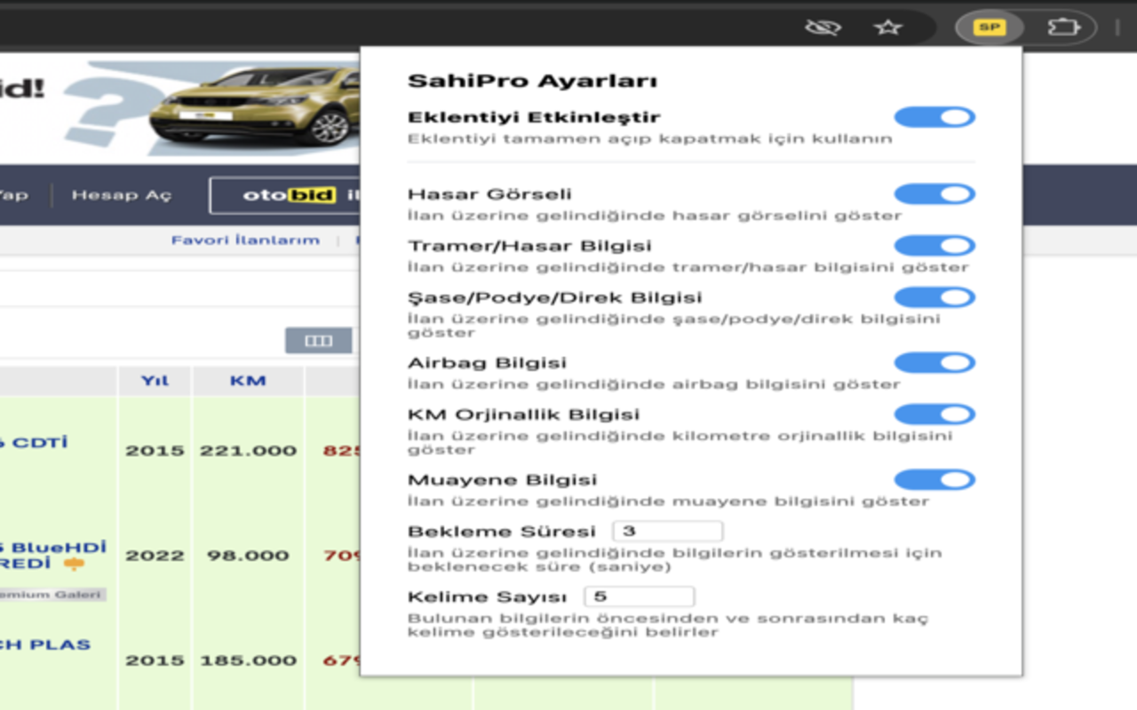 SahiPro - Sahibinden İlan Asistanı chrome谷歌浏览器插件_扩展第4张截图