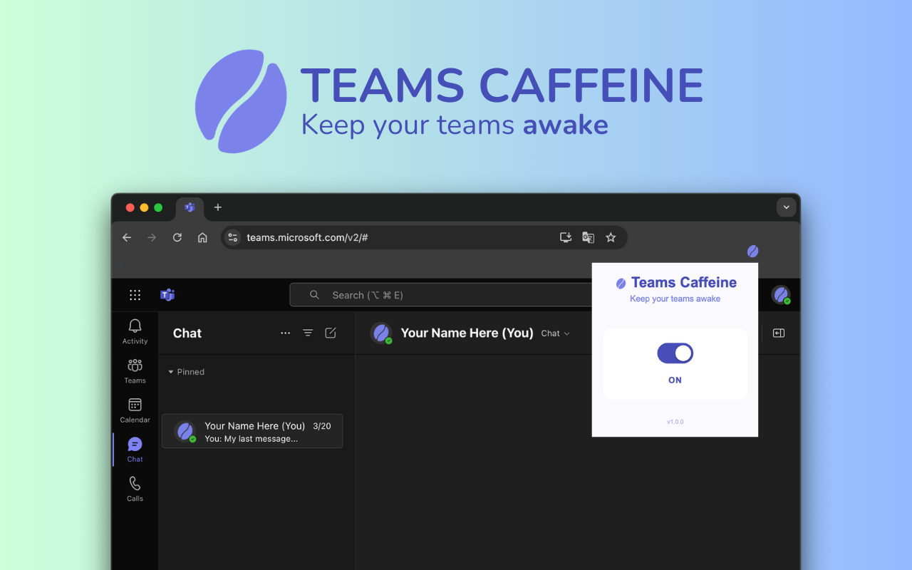 Teams Caffeine chrome谷歌浏览器插件_扩展第1张截图