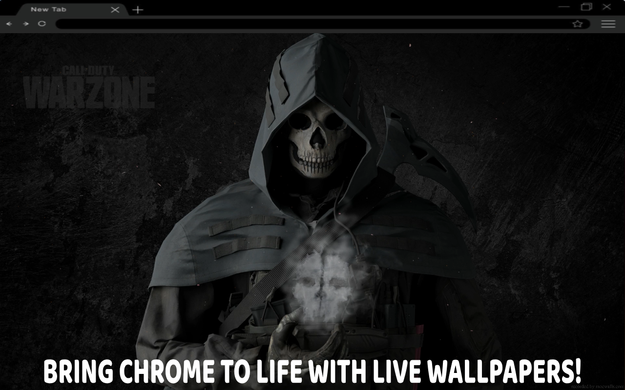 Ghost Skull Mask Call Of Duty Warzone Live Wallpaper chrome谷歌浏览器插件_扩展第1张截图