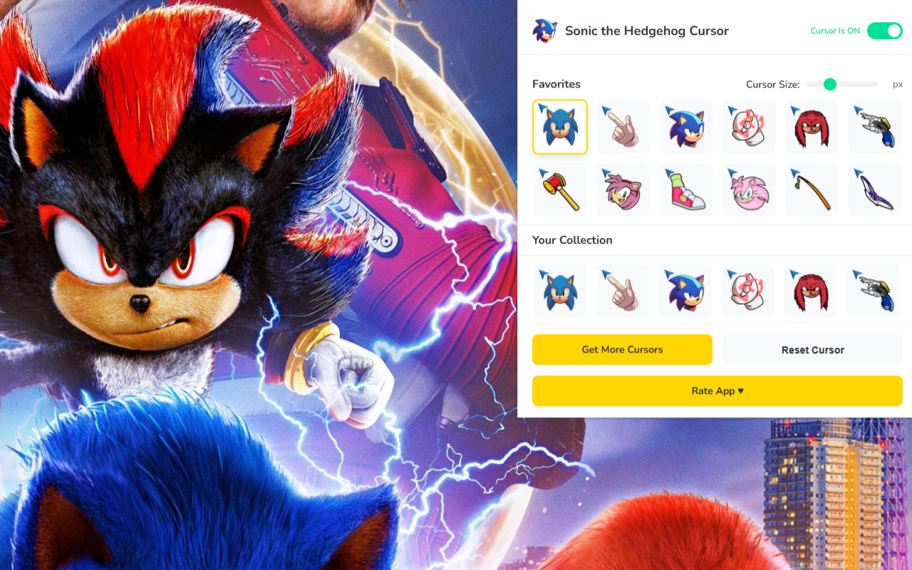 Sonic the Hedgehog Cursor ★ Custom Cursor for Chrome™ chrome谷歌浏览器插件_扩展第1张截图