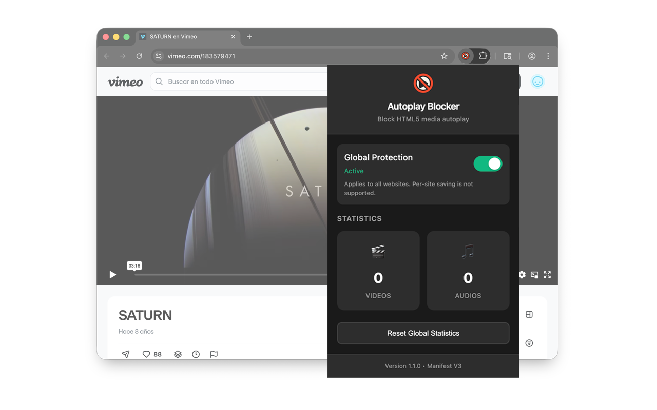 HTML5 Autoplay Blocker chrome谷歌浏览器插件_扩展第1张截图
