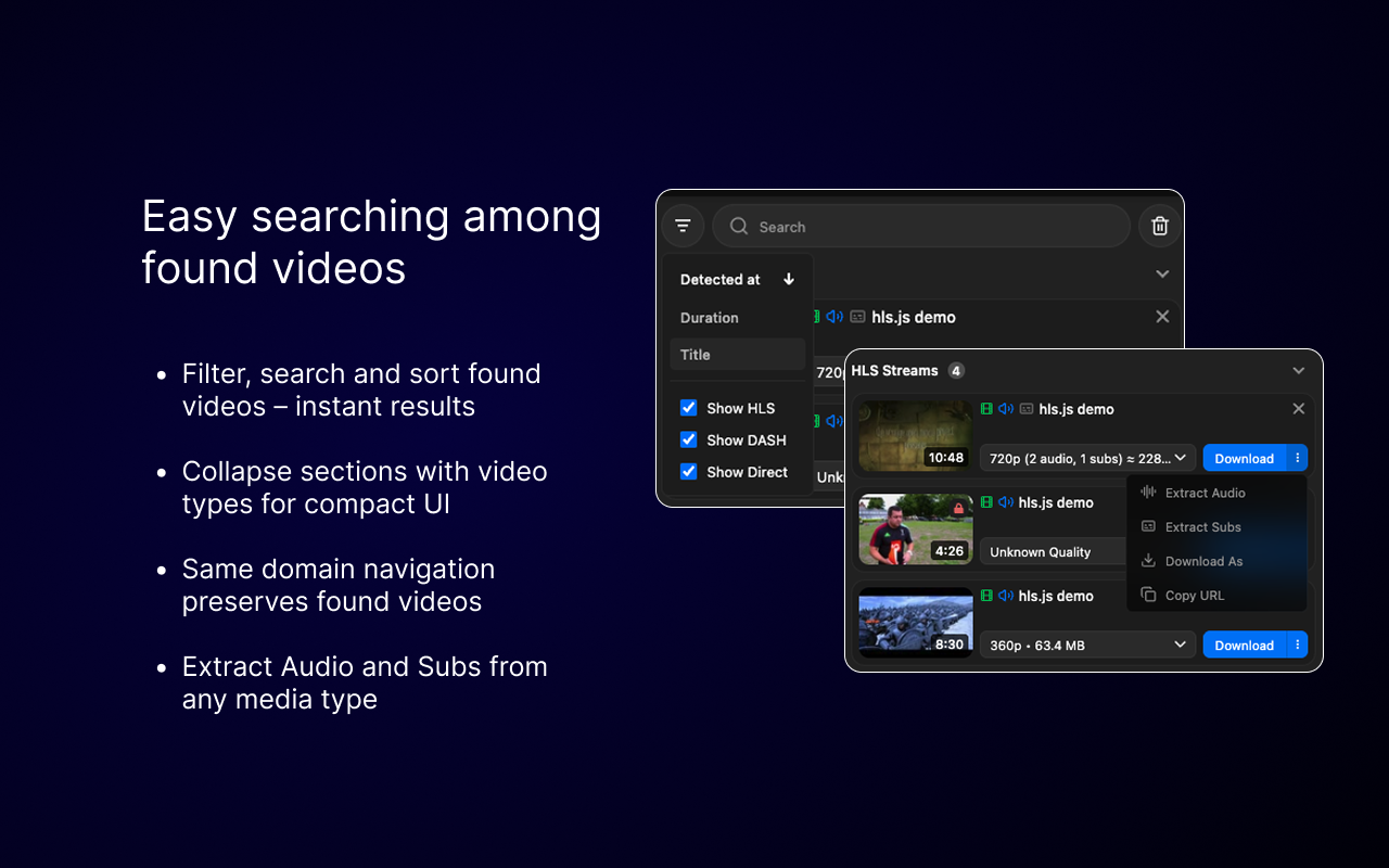 MAX Video Downloader – 下载 HLS、DASH、MP4/WEBM、LIVE chrome谷歌浏览器插件_扩展第1张截图