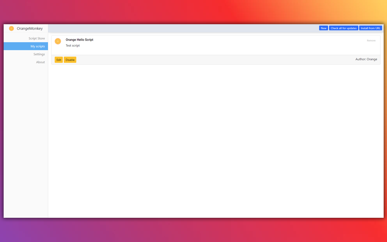 OrangeMonkey chrome谷歌浏览器插件_扩展第1张截图