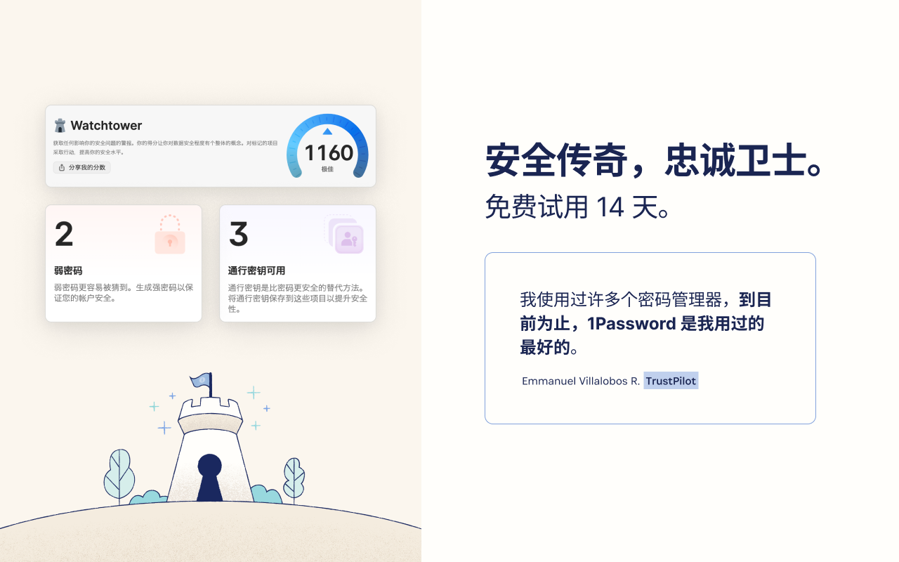 1Password - 密码管理器 chrome谷歌浏览器插件_扩展第1张截图