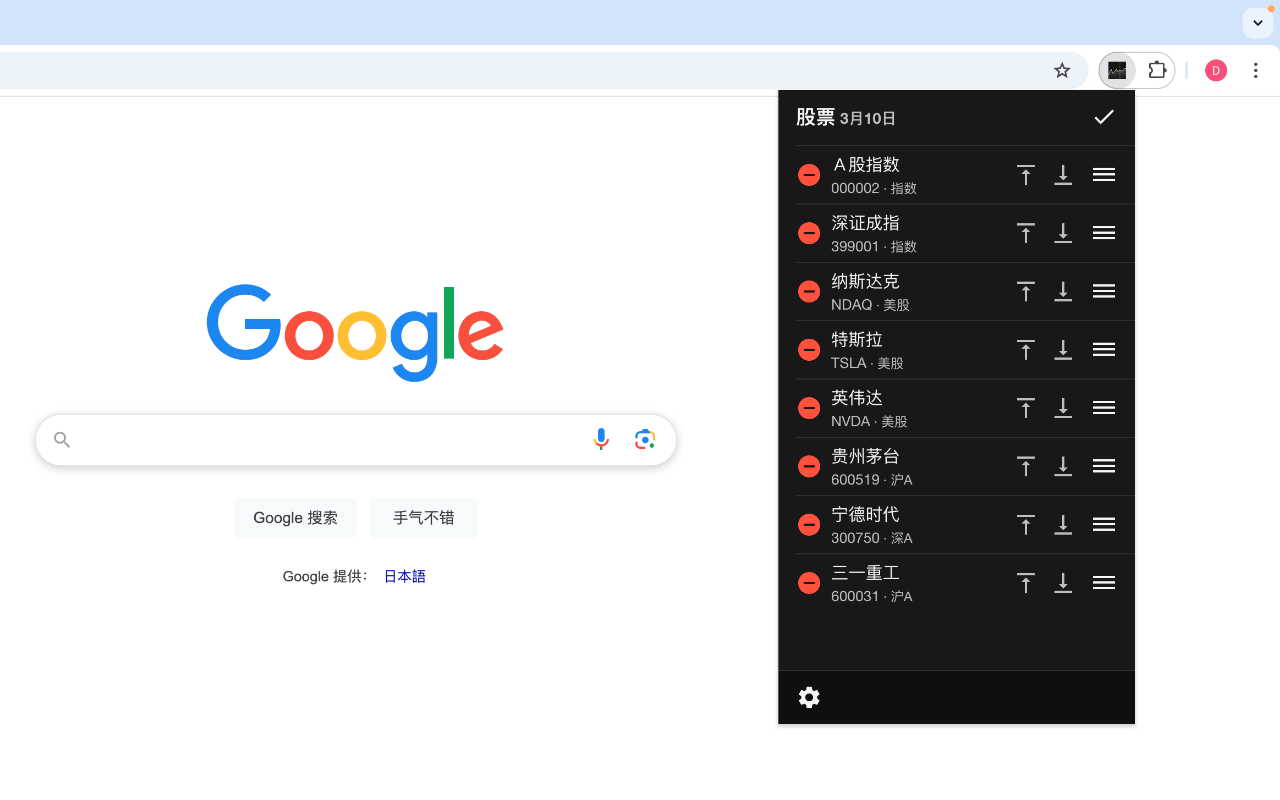 Stocks - 股票 chrome谷歌浏览器插件_扩展第1张截图