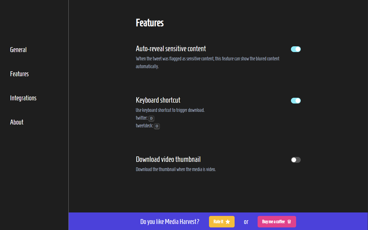 Media Harvest : X (twitter) Media Downloader chrome谷歌浏览器插件_扩展第2张截图