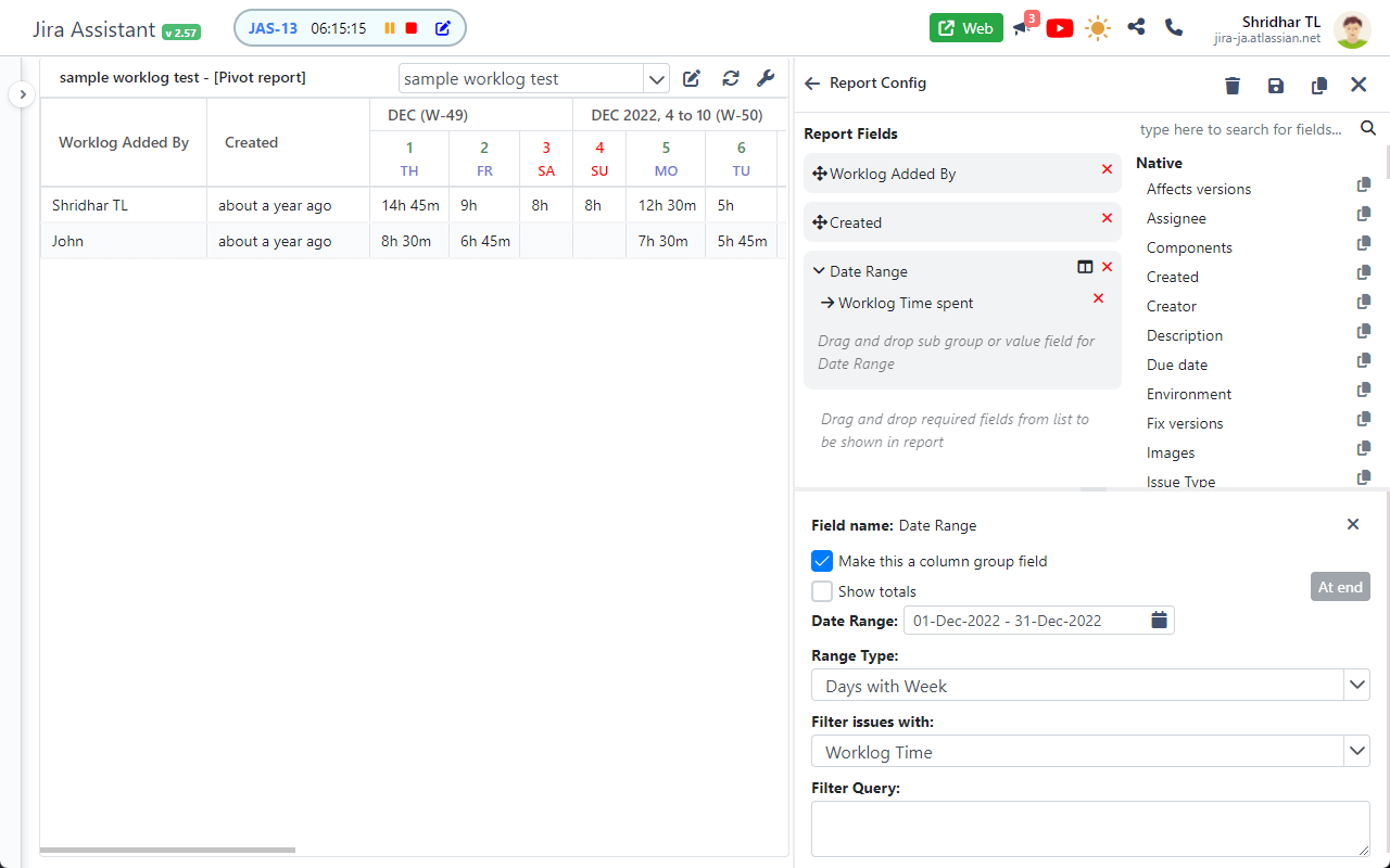 Jira Assistant: Worklog, Sprint report, etc chrome谷歌浏览器插件_扩展第1张截图