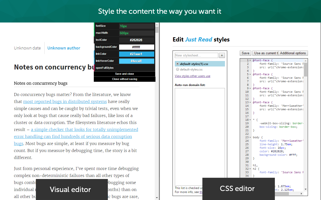 Just Read chrome谷歌浏览器插件_扩展第4张截图