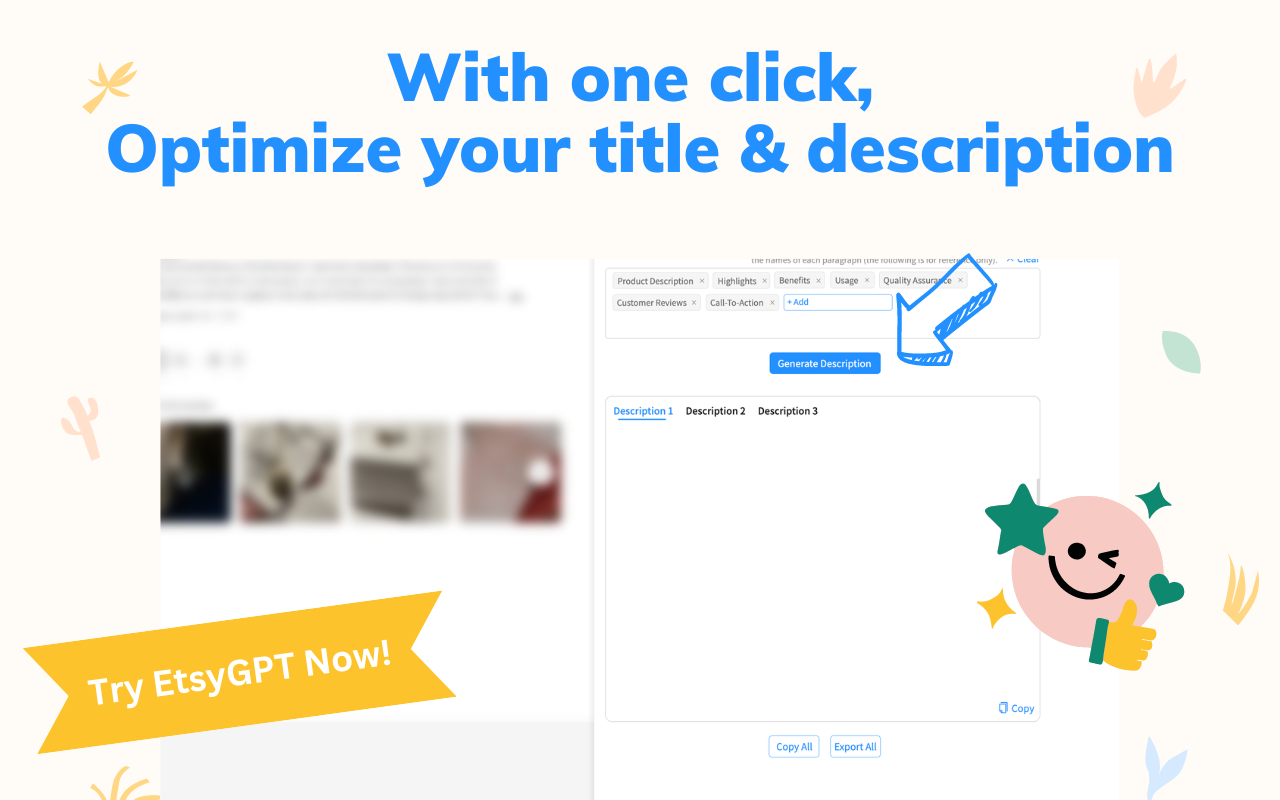GPT for Ecom - AI生成商品标题和描述 chrome谷歌浏览器插件_扩展第1张截图